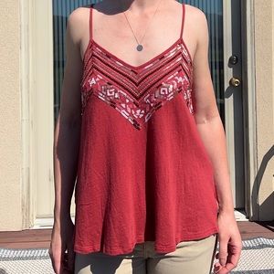 EXPRESS burnt orange sequin top | Women’s small